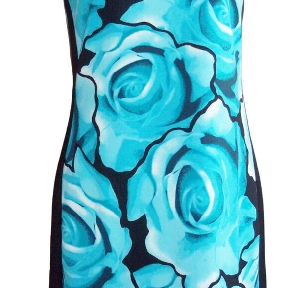 Worthington Sheath Dress Medium Blue Floral NWOT - Picture 11 of 14